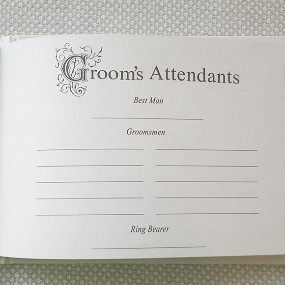 Wedding guest book. 9.75 inches by 6.5 inches - Picture 6 of 7